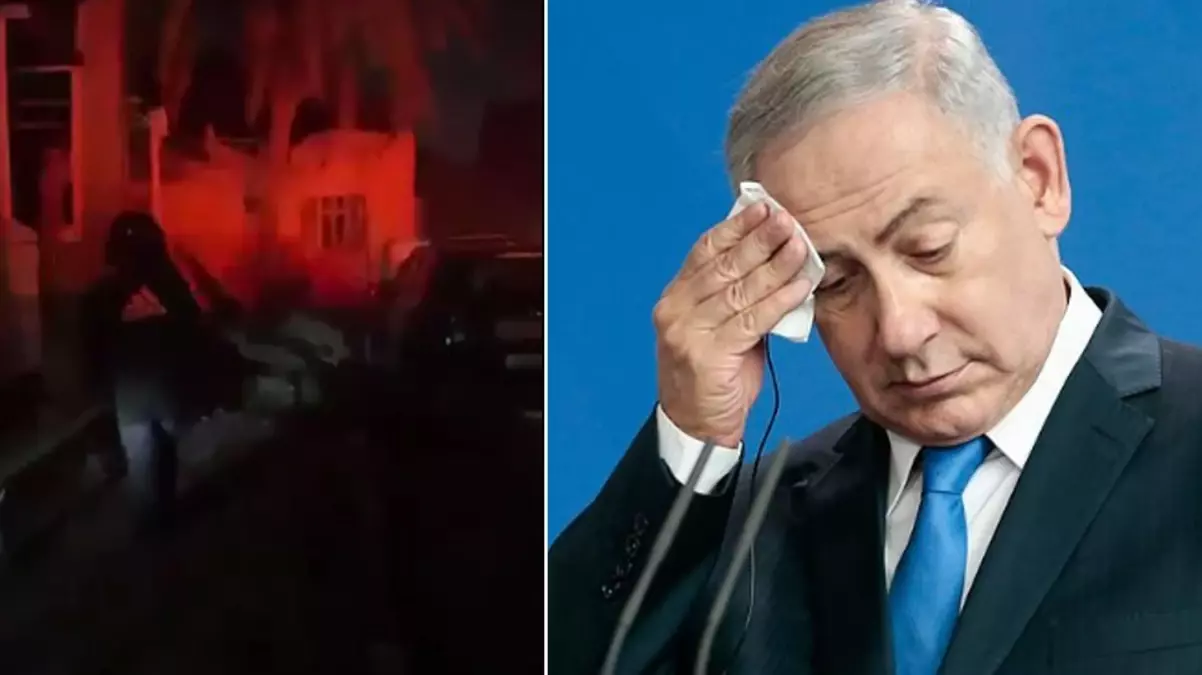 İsrail’de siren sesleri susmadı! Netanyahu’nun konutuna işaret fişeği