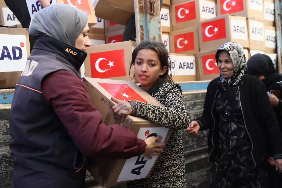 AFAD, Suriye’ye Dönüş Yapan Ailelere Gıda Desteği Sağladı